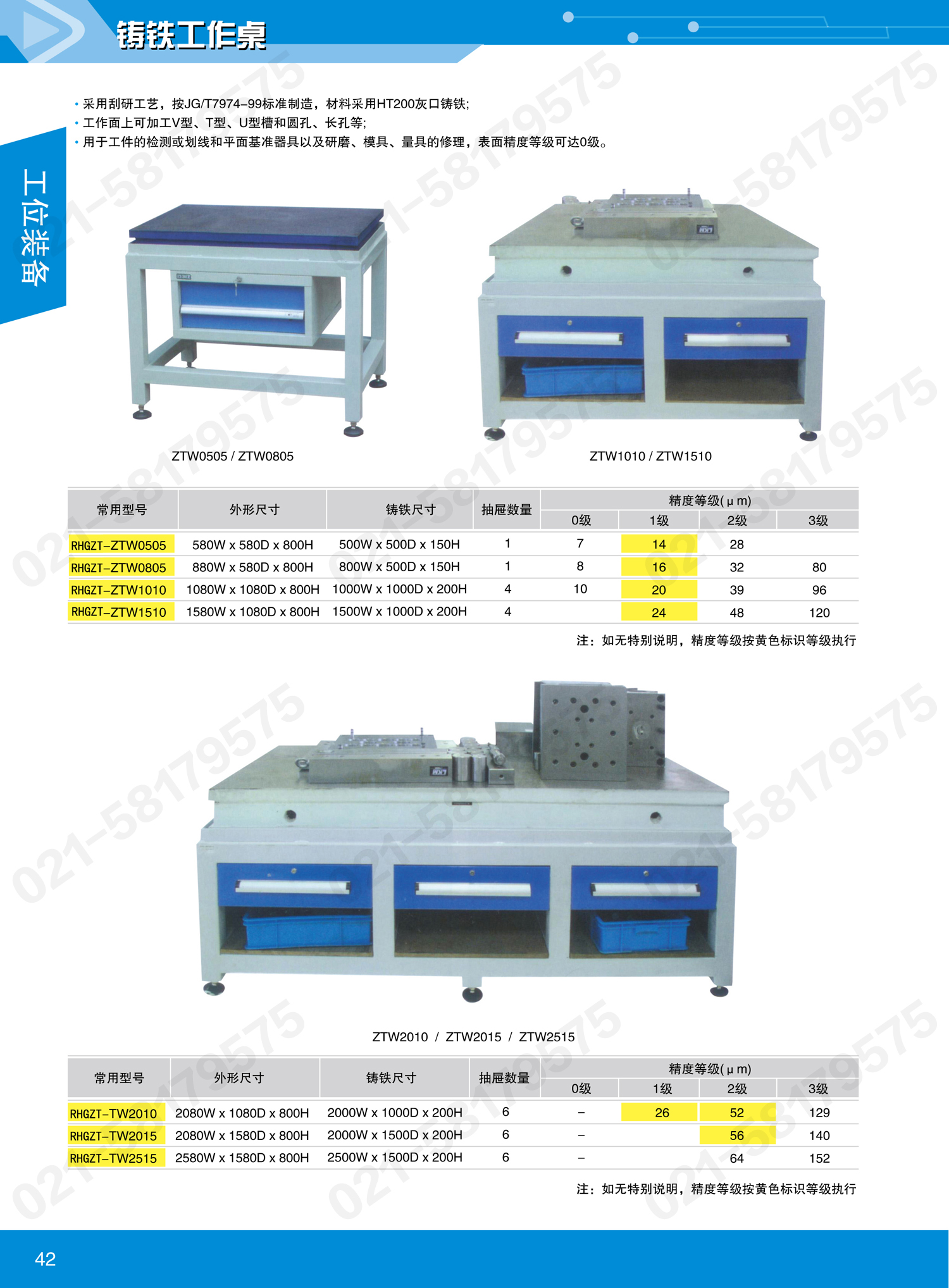 鑄鐵工作臺，模具維修裝配臺
